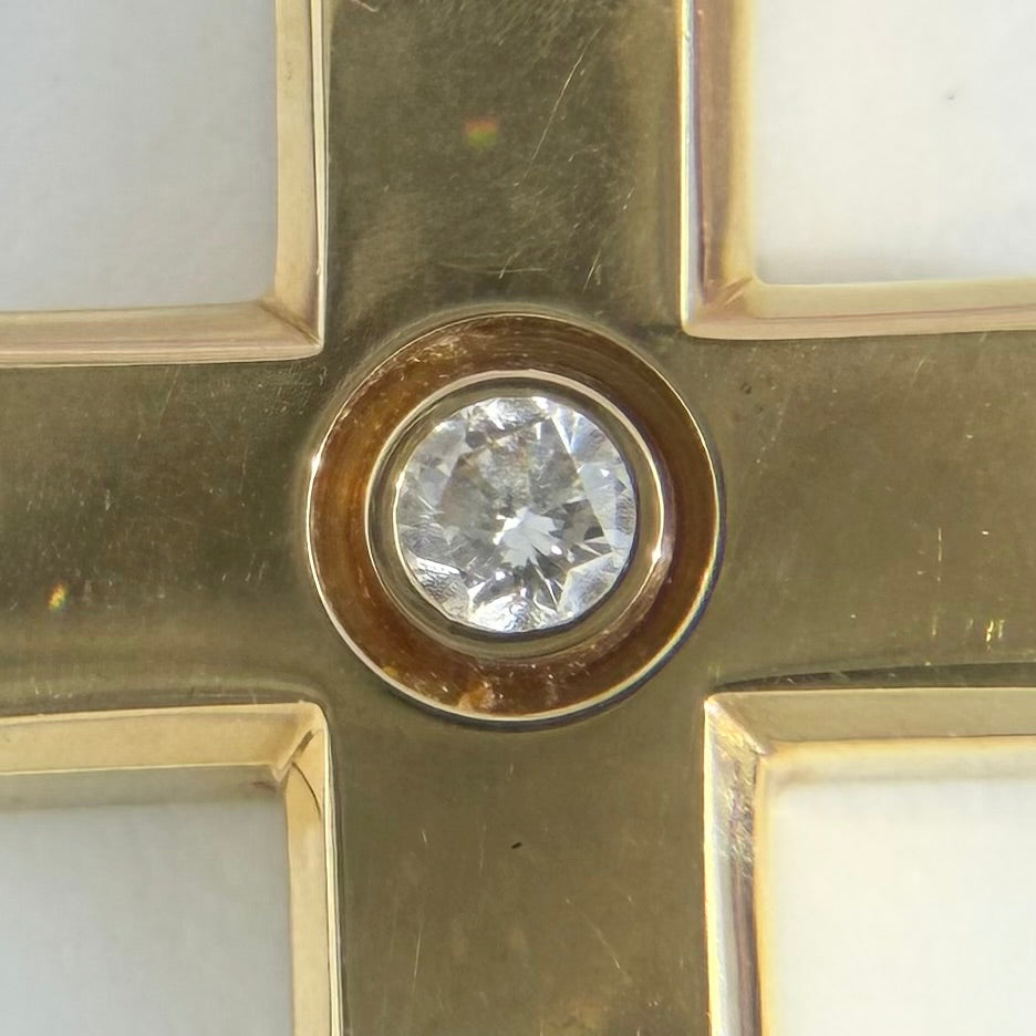 CARTIER カルティエ ペンダントトップ クロスチャーム ジュエリー アクセサリー Au750 18金PG K18ピンクゴールド レディース 約4.7g【中古品】