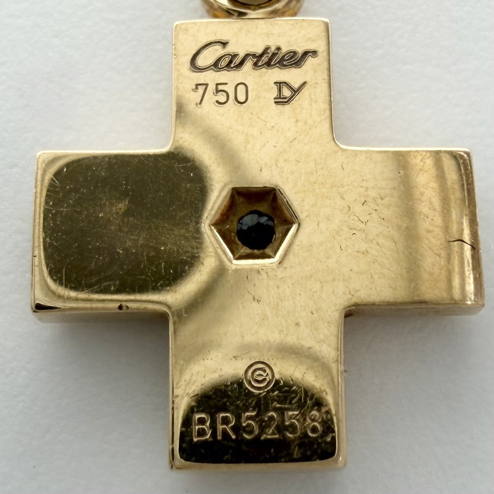 CARTIER カルティエ ペンダントトップ クロスチャーム ジュエリー アクセサリー Au750 18金PG K18ピンクゴールド レディース 約4.7g【中古品】