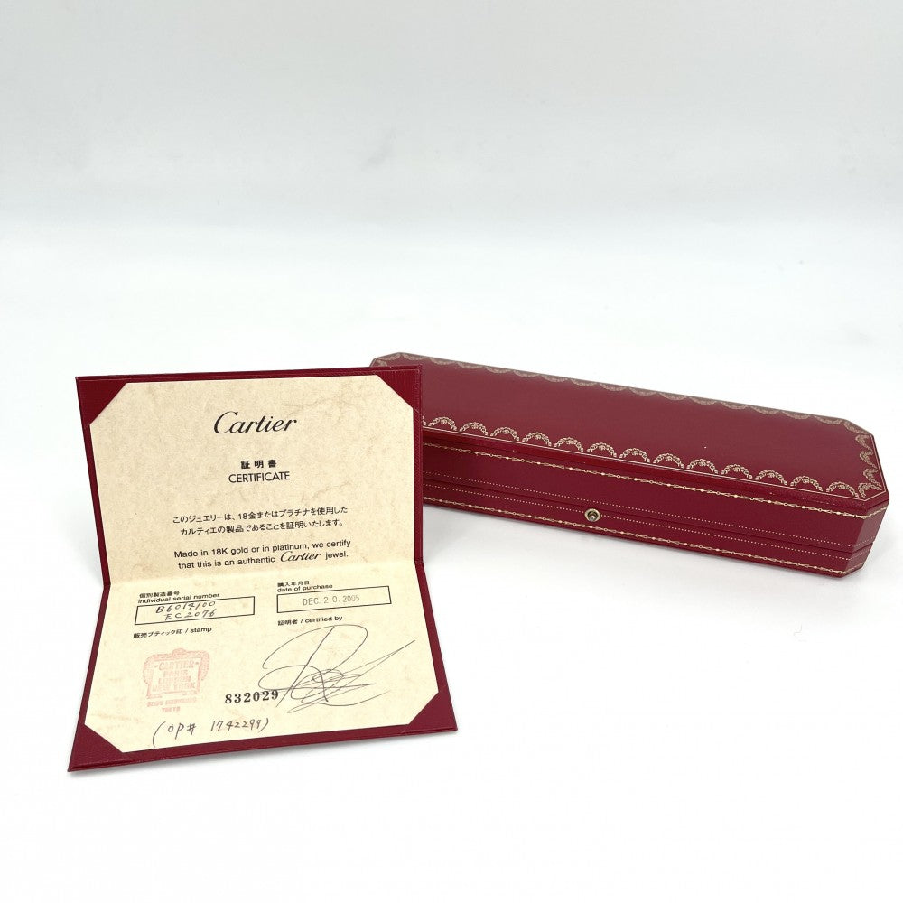 CARTIER カルティエ バングル フィガロ ジュエリー アクセサリー Au750 18金WG メンズ レディース ブレスレット K18ホワイトゴールド B6014100 レディース 約11.2g【中古品】