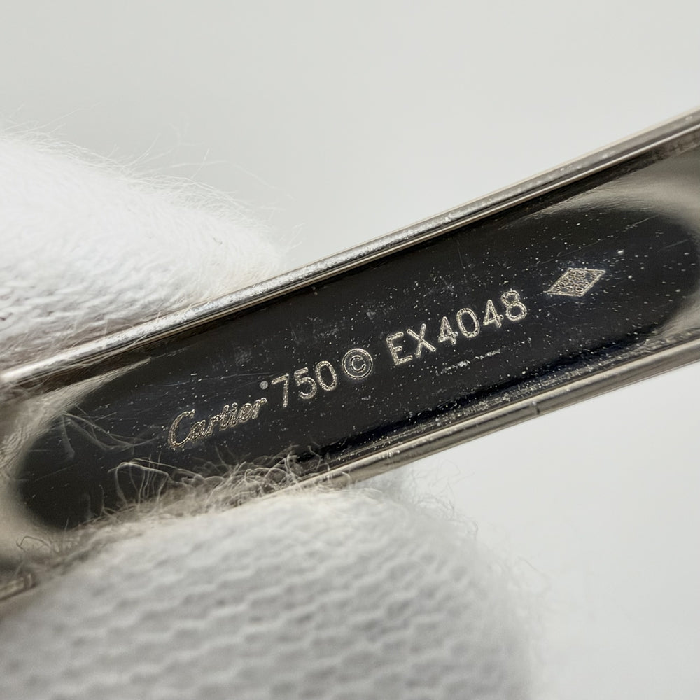 CARTIER カルティエ バングル ラブブレス ジュエリー アクセサリー LOVE Au750 18金WG 18サイズ メンズ レディース K18ホワイトゴールド ブラック 黒 シルバー金具 ユニセックス 約10.6g【中古品】
