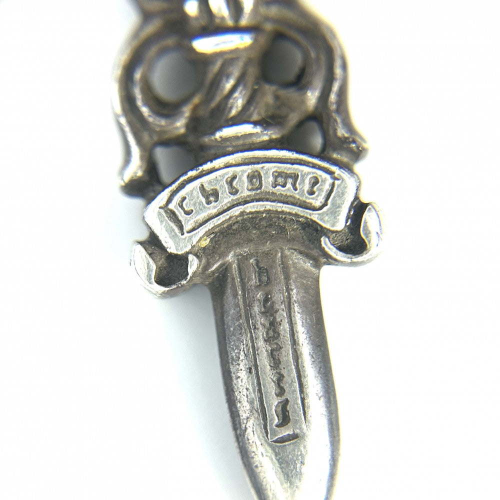 CHROME HEARTS クロムハーツ ネックレス ダガー ネックチェーン ジュエリー アクセサリー シルバー シルバー925 メンズ 約10.1g【中古品】