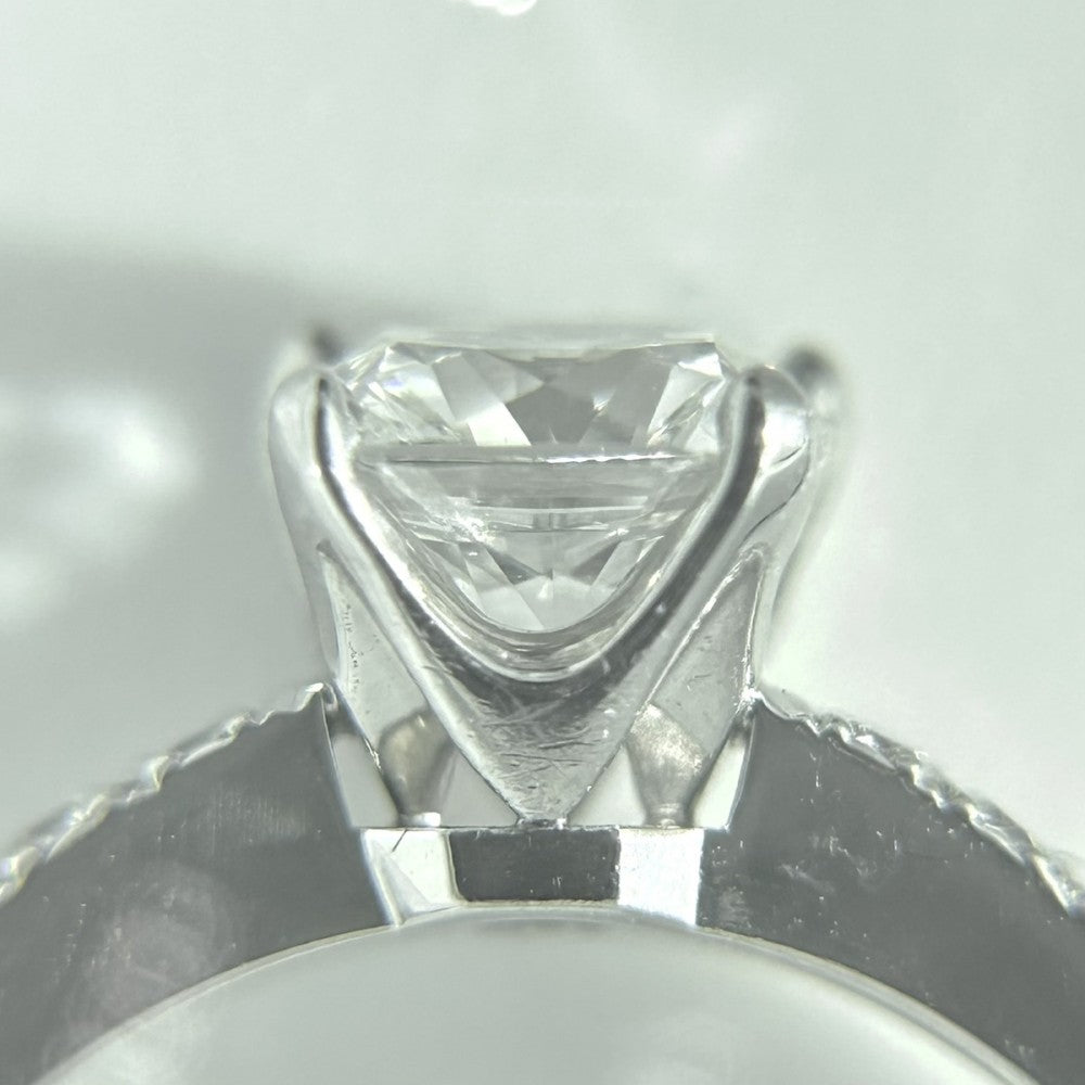 TIFFANY&Co. ティファニー 指輪 ノヴォ ブリリアント エンゲージメントリング クッションカット パヴェ ジュエリー アクセサリー Pt950プラチナ ダイヤモンド1.00ct 約11号 シルバー レディース【中古品】