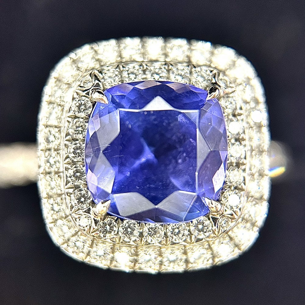 TIFFANY&Co. ティファニー 指輪 ソレストリング ジュエリー アクセサリー Pt950プラチナ タンザナイト2.0ct 約12号 ブルー 青 レディース 約6.2g【中古品】