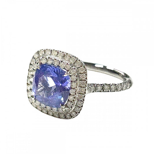 TIFFANY&Co. ティファニー 指輪 ソレストリング ジュエリー アクセサリー Pt950プラチナ タンザナイト2.0ct 約12号 ブルー 青 レディース 約6.2g【中古品】