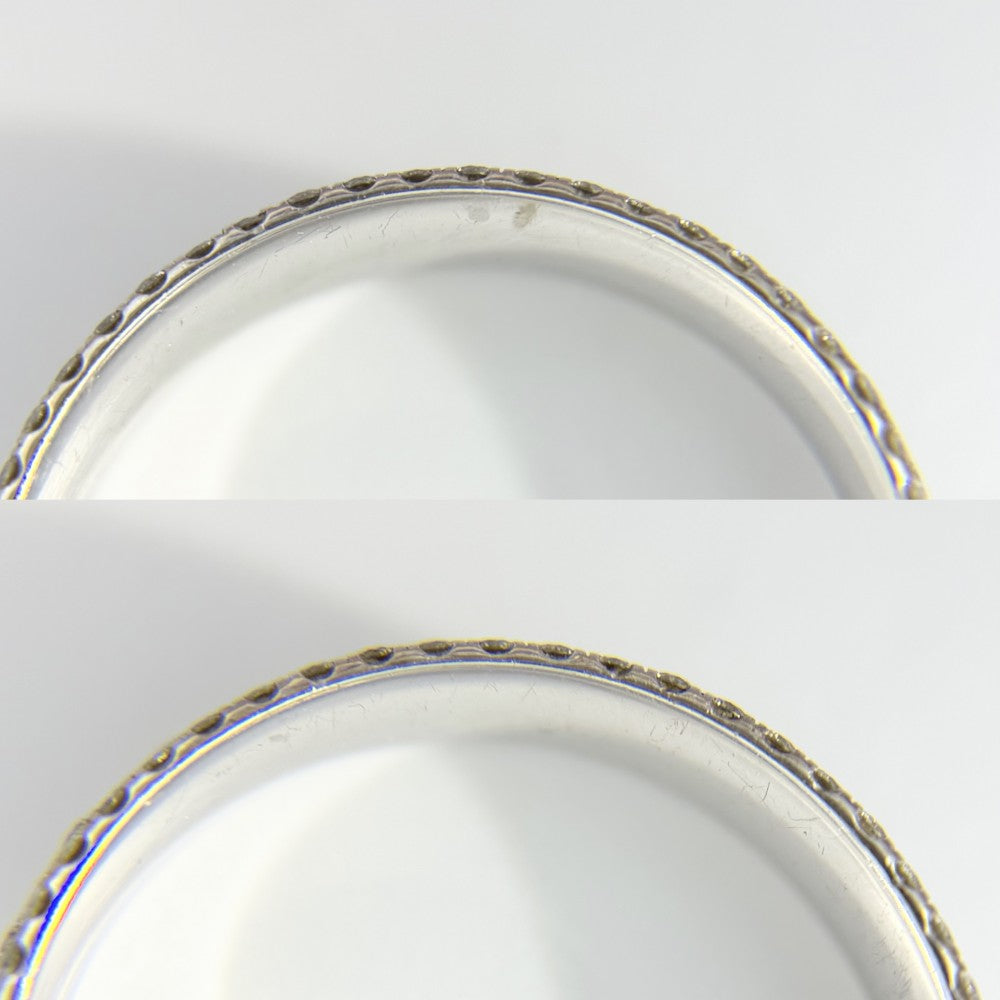 TIFFANY&Co. ティファニー 指輪 メトロ 5ロウ ジュエリー アクセサリー Au750 18金WG リング K18ホワイトゴールド ダイヤモンド 約9号 レディース 約3.3g【中古品】