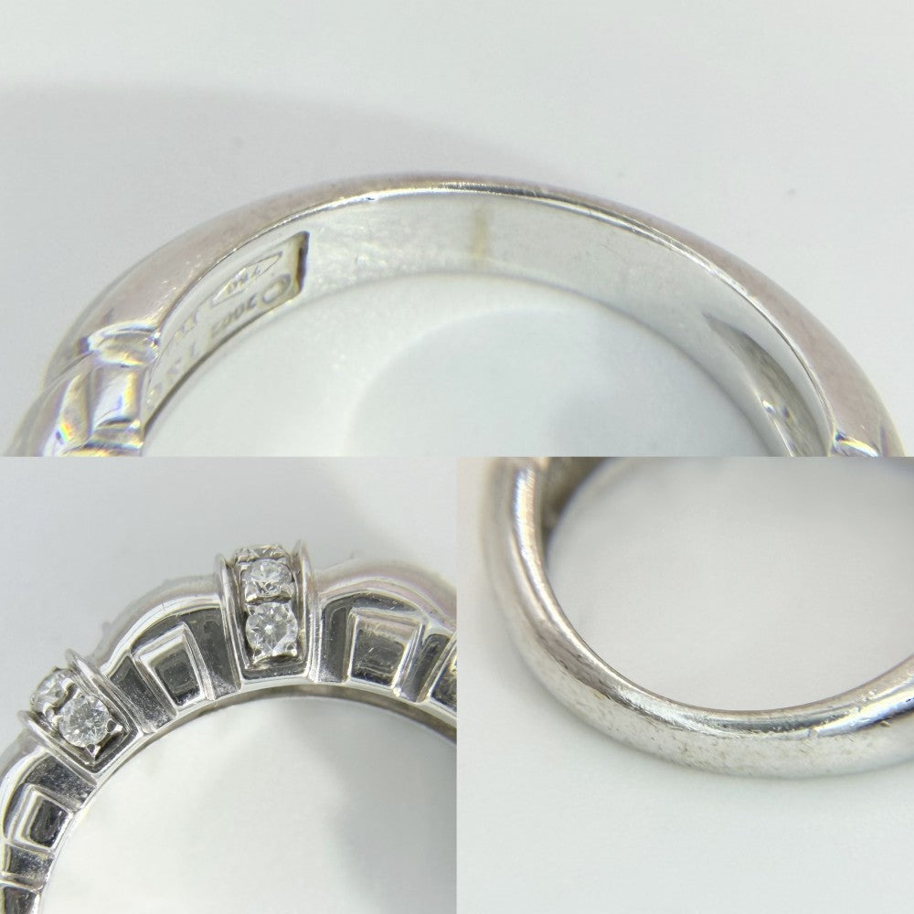 TIFFANY&Co. ティファニー 指輪 ウォーブン リング ジュエリー アクセサリー 18金WG Au750 K18ホワイトゴールド ダイヤモンド 約12.5号 レディース 約6.6g【中古品】