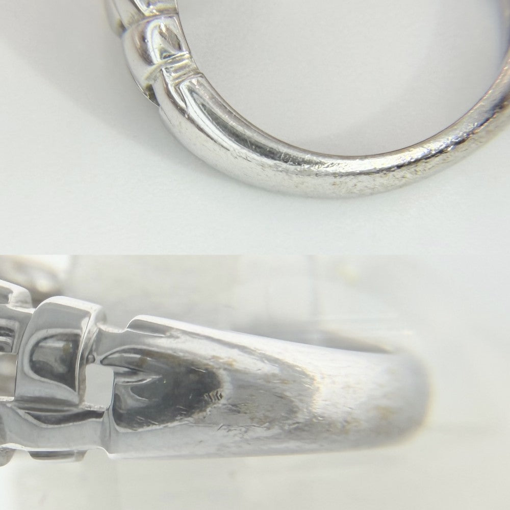 TIFFANY&Co. ティファニー 指輪 ウォーブン リング ジュエリー アクセサリー 18金WG Au750 K18ホワイトゴールド ダイヤモンド 約12.5号 レディース 約6.6g【中古品】