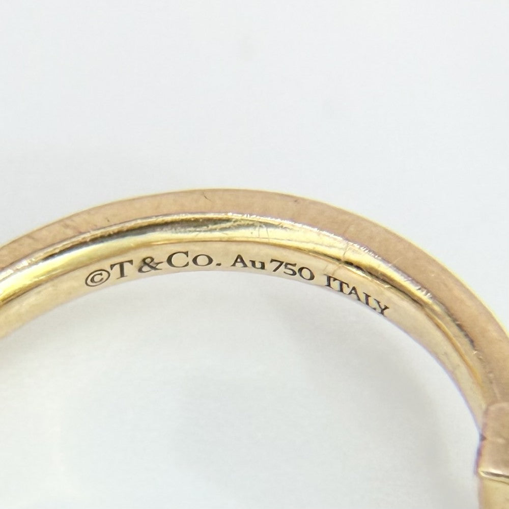TIFFANY&Co. ティファニー 指輪 ティファニーT Tワン ナロー リング ジュエリー アクセサリー 18金PG Au750 K18ピンクゴールド ダイヤモンド 約9.5号 レディース 約4.0g【中古品】