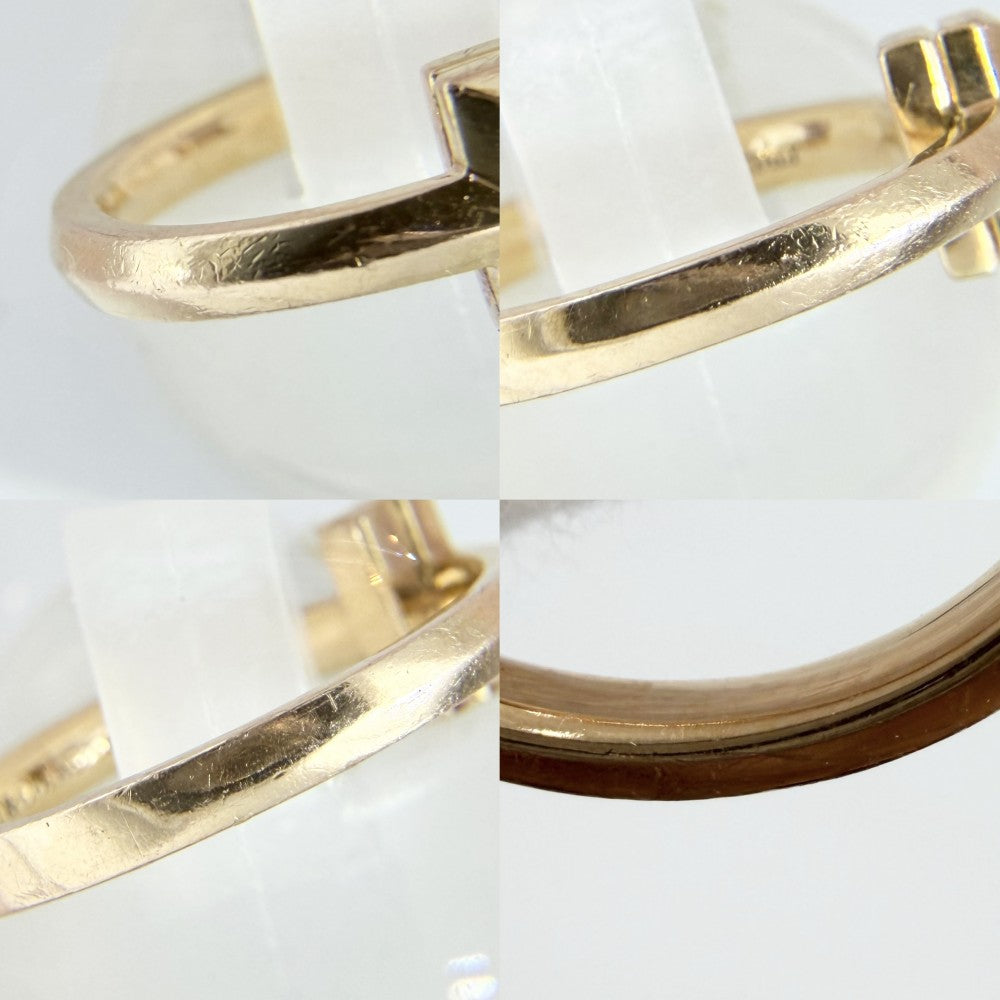 TIFFANY&Co. ティファニー 指輪 ティファニーT Tワン ナロー リング ジュエリー アクセサリー 18金PG Au750 K18ピンクゴールド ダイヤモンド 約9.5号 レディース 約4.0g【中古品】