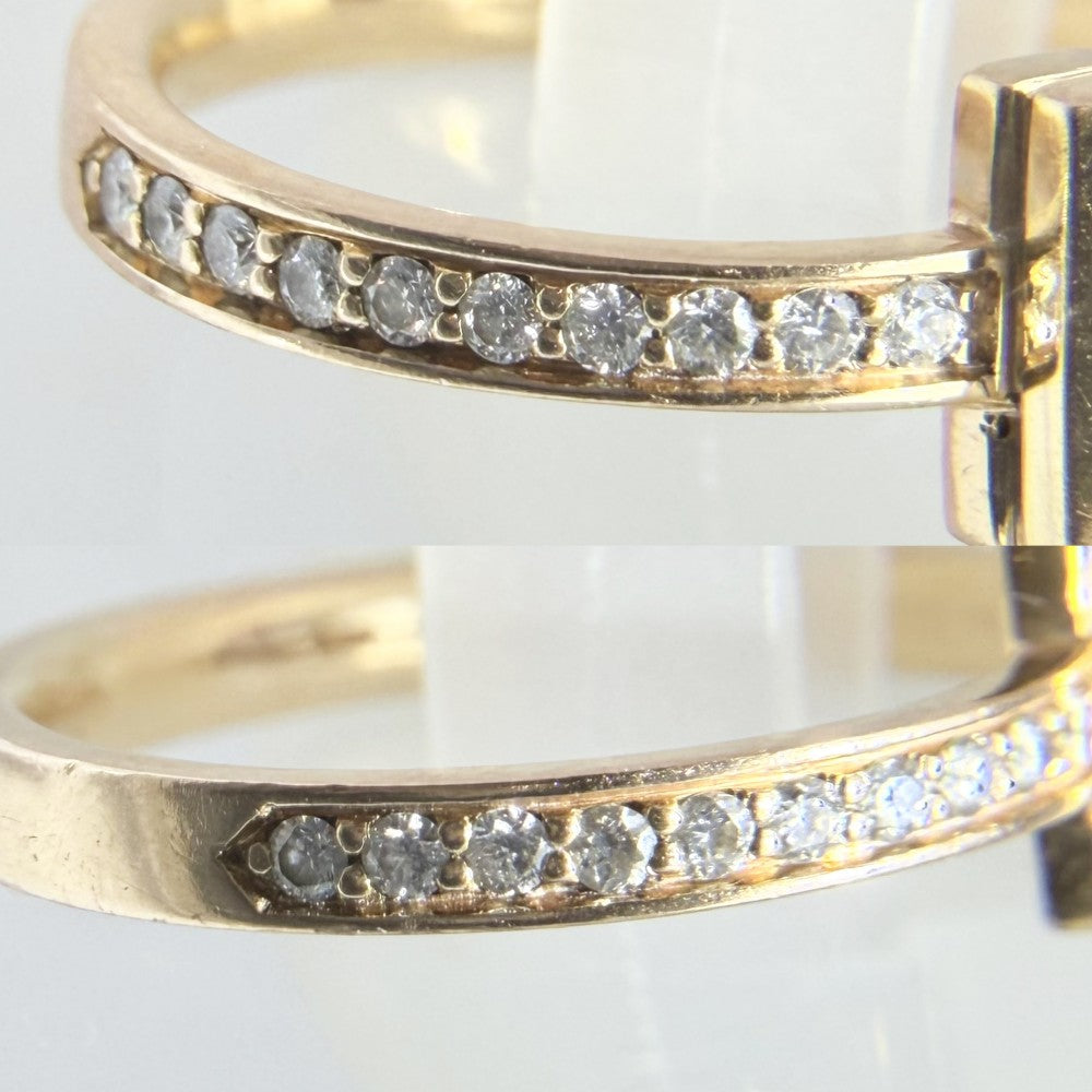 TIFFANY&Co. ティファニー 指輪 ティファニーT Tワン ナロー リング ジュエリー アクセサリー 18金PG Au750 K18ピンクゴールド ダイヤモンド 約9.5号 レディース 約4.0g【中古品】