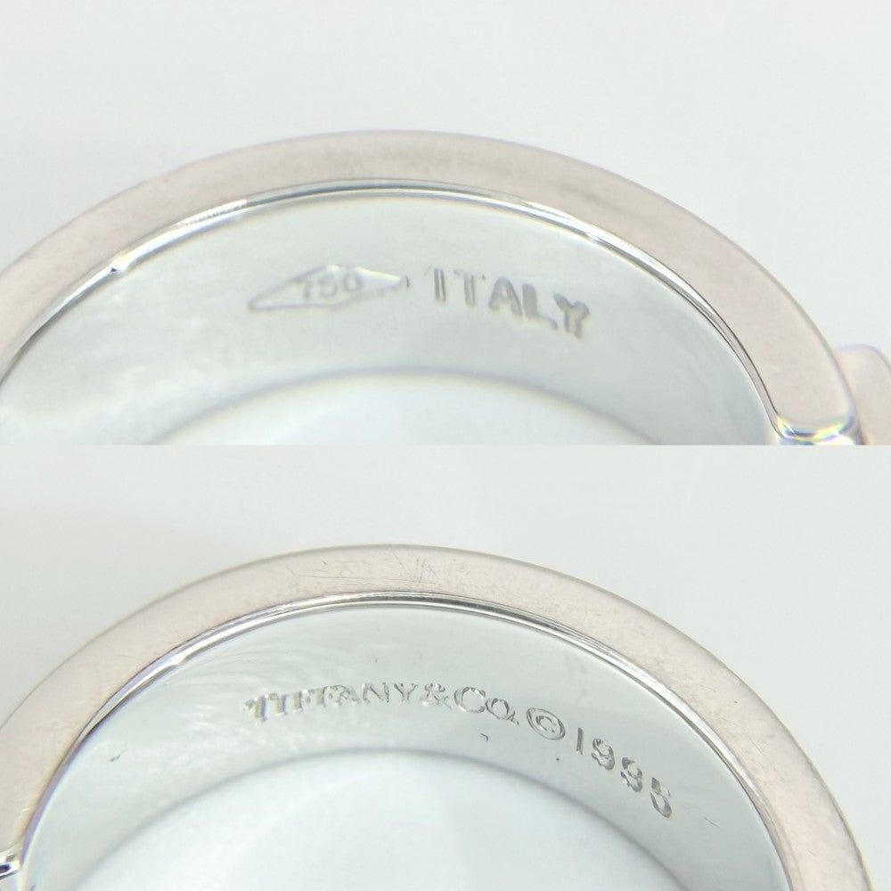 TIFFANY&Co. ティファニー 指輪 アトラス リング ジュエリー アクセサリー Au750 18金WG K18ホワイトゴールド ダイヤモンド 約7号 レディース 約6.8g【中古品】
