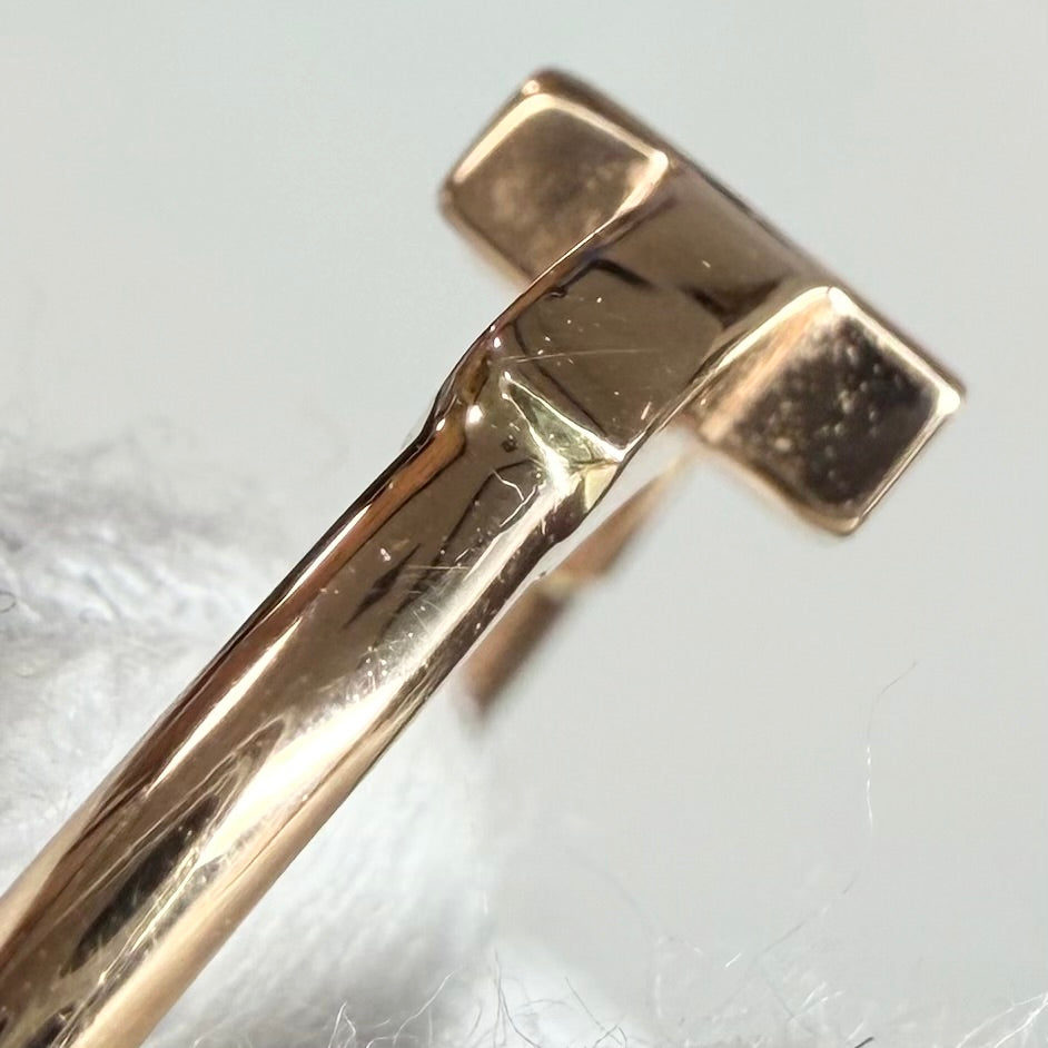 【開店SALE】 TIFFANY&Co. ティファニー 指輪 ティファニーT Tワイヤーリング ジュエリー アクセサリー 18金PG Au750 K18ピンクゴールド 約12号 レディース 約3.0g【中古品】