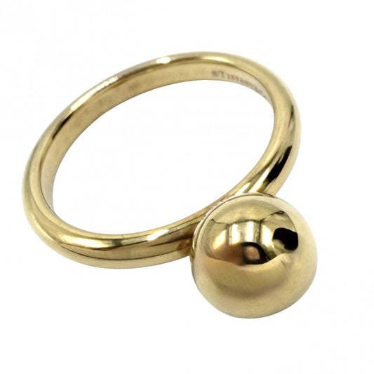 TIFFANY&Co. ティファニー 指輪 ハードウェア ボールリング ジュエリー アクセサリー 18金YG Au750 K18イエローゴールド 約11.5号 レディース 約4.6g【中古品】