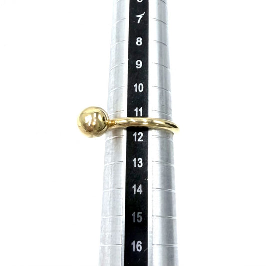 TIFFANY&Co. ティファニー 指輪 ハードウェア ボールリング ジュエリー アクセサリー 18金YG Au750 K18イエローゴールド 約11.5号 レディース 約4.6g【中古品】