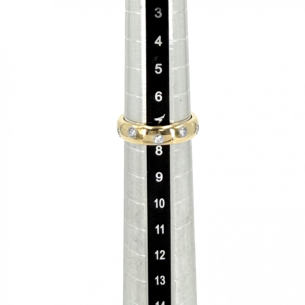 TIFFANY&Co. ティファニー 指輪 ドッツリング ジュエリー アクセサリー Au750 K18YG K18イエローゴールド Pt950プラチナ ダイヤモンド 約7.5号 レディース 約4.7g【中古品】