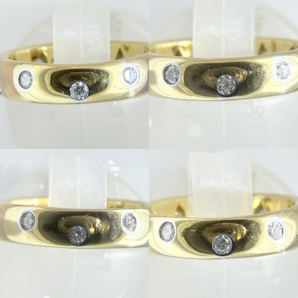 TIFFANY&Co. ティファニー 指輪 ドッツリング ジュエリー アクセサリー Au750 K18YG K18イエローゴールド Pt950プラチナ ダイヤモンド 約7.5号 レディース 約4.7g【中古品】