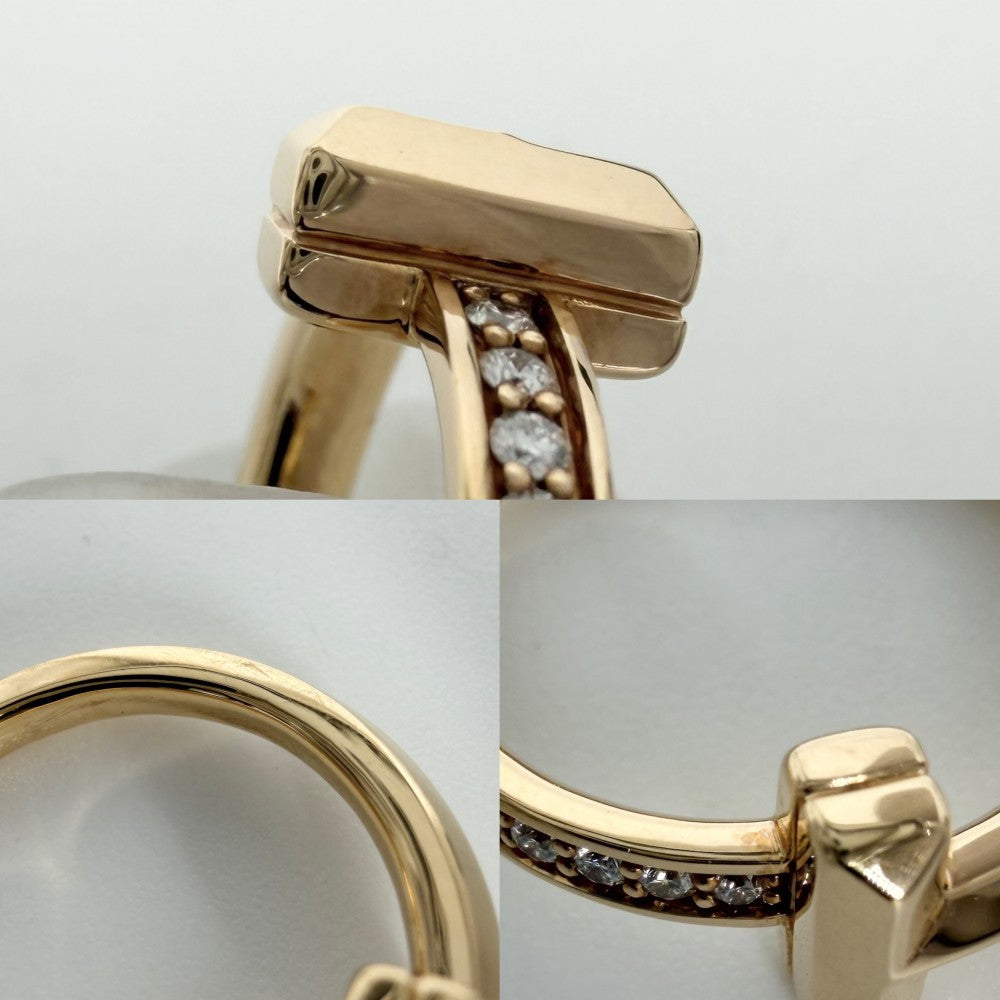 TIFFANY&Co. ティファニー 指輪 ティファニーT Tワン ナロー ジュエリー アクセサリー 18金YG Au750 K18イエローゴールド ダイヤモンド 約9号 レディース 約4.3g【中古品】