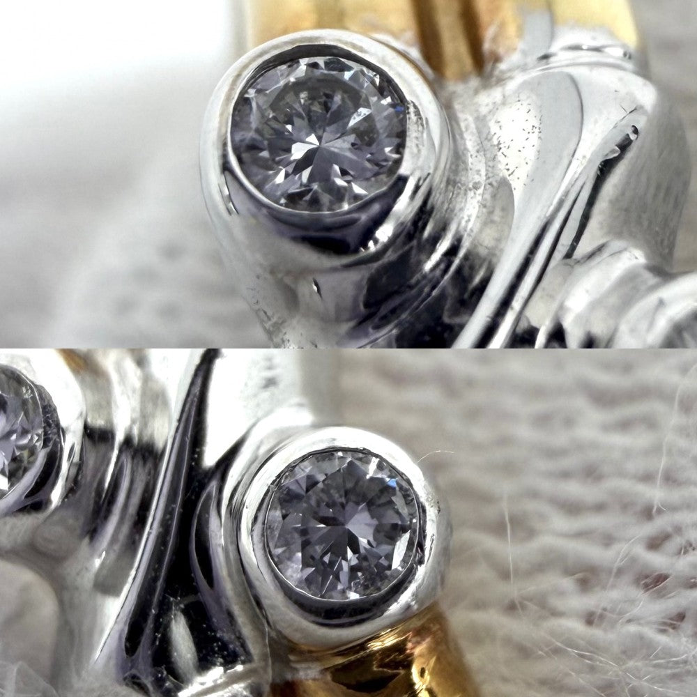 TIFFANY&Co. ティファニー 指輪 シグネチャーリング ジュエリー アクセサリー Au750 18金YG WG K18イエローゴールド K18ホワイトゴールド ダイヤモンド 約11.5号 レディース 約6.5g【中古品】