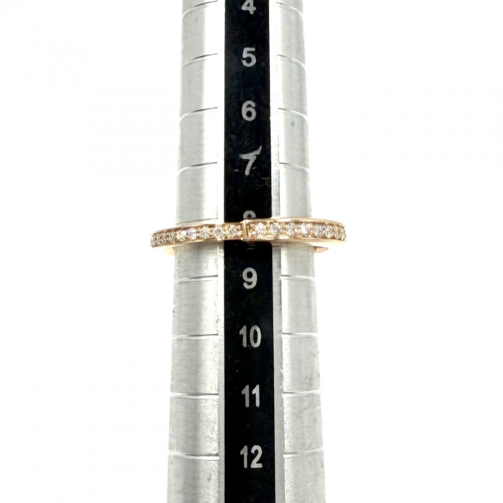 TIFFANY&Co. ティファニー 指輪 ロック リング ジュエリー メンズ レディース Au750 18金PG アクセサリー 32サイズ K18ピンクゴールド ダイヤモンド0.36ct 約8号 ユニセックス 約3.8g【中古品】