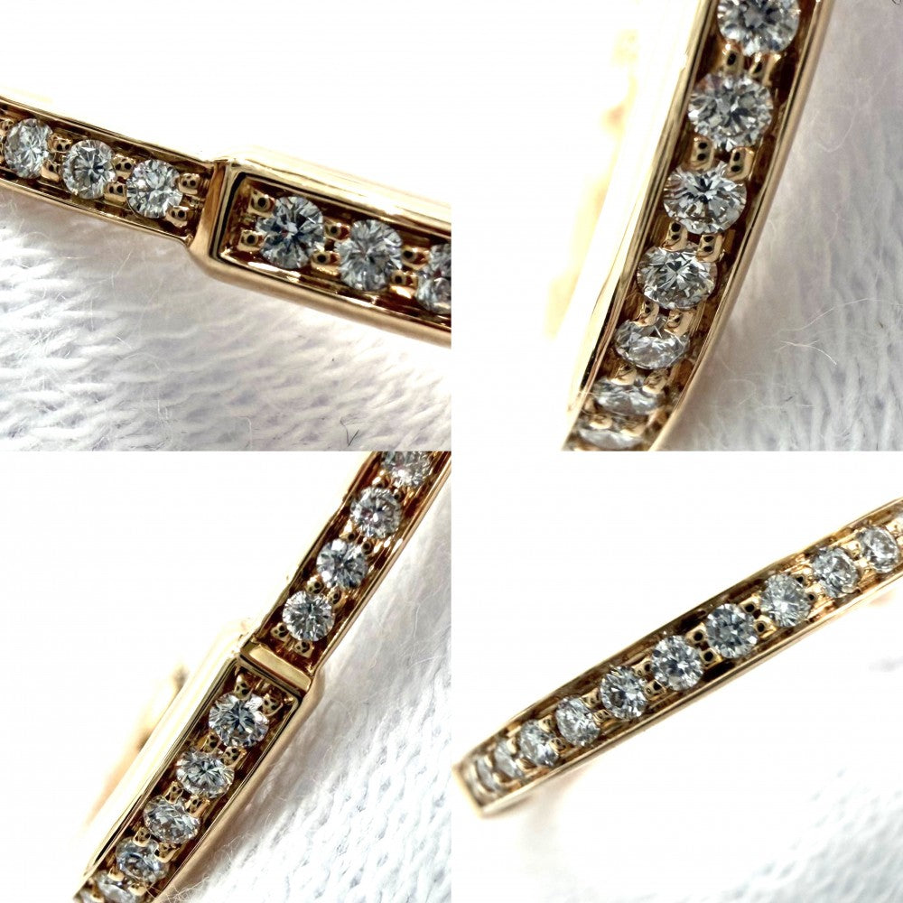 TIFFANY&Co. ティファニー 指輪 ロック リング ジュエリー メンズ レディース Au750 18金PG アクセサリー 32サイズ K18ピンクゴールド ダイヤモンド0.36ct 約8号 ユニセックス 約3.8g【中古品】
