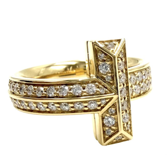 TIFFANY&Co. ティファニー 指輪 ティファニーT Tワン ジュエリー アクセサリー 18金YG Au750 K18イエローゴールド ダイヤモンド0.54ct 約10号 レディース 約10.7g【中古品】