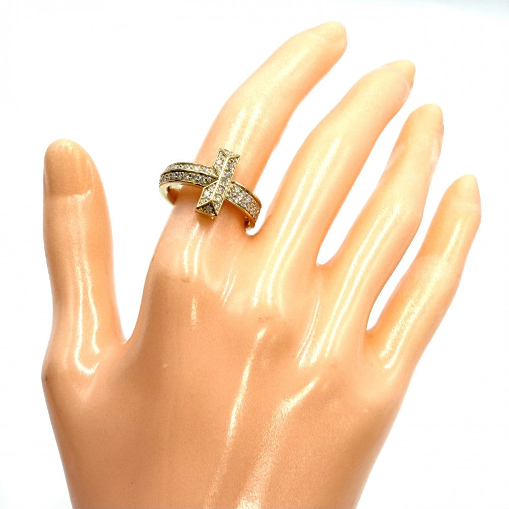 TIFFANY&Co. ティファニー 指輪 ティファニーT Tワン ジュエリー アクセサリー 18金YG Au750 K18イエローゴールド ダイヤモンド0.54ct 約10号 レディース 約10.7g【中古品】