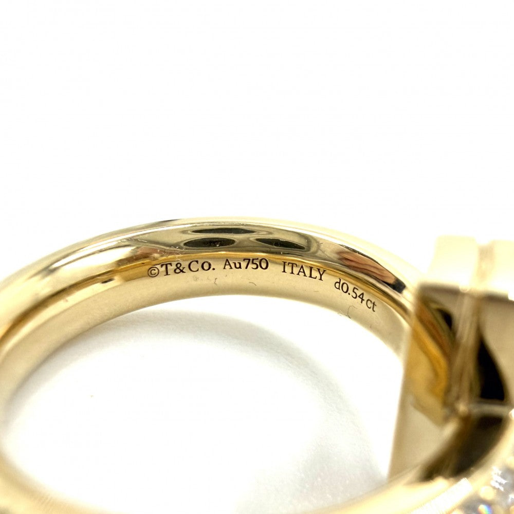 TIFFANY&Co. ティファニー 指輪 ティファニーT Tワン ジュエリー アクセサリー 18金YG Au750 K18イエローゴールド ダイヤモンド0.54ct 約10号 レディース 約10.7g【中古品】