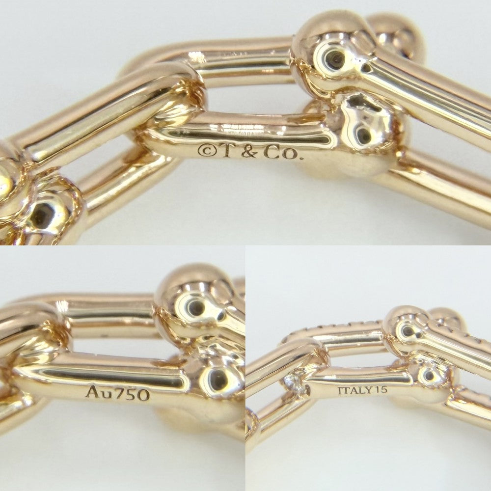 TIFFANY&Co. ティファニー 指輪 ハードウェア スモール リンク リング ジュエリー アクセサリー 18金PG Au750 K18ピンクゴールド ダイヤモンド0.26ct 約10号 72668898 レディース 約8.5g【中古品】