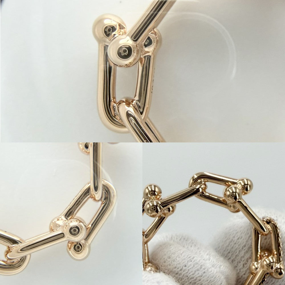 TIFFANY&Co. ティファニー 指輪 ハードウェア スモール リンク リング ジュエリー アクセサリー 18金PG Au750 K18ピンクゴールド ダイヤモンド0.26ct 約10号 72668898 レディース 約8.5g【中古品】