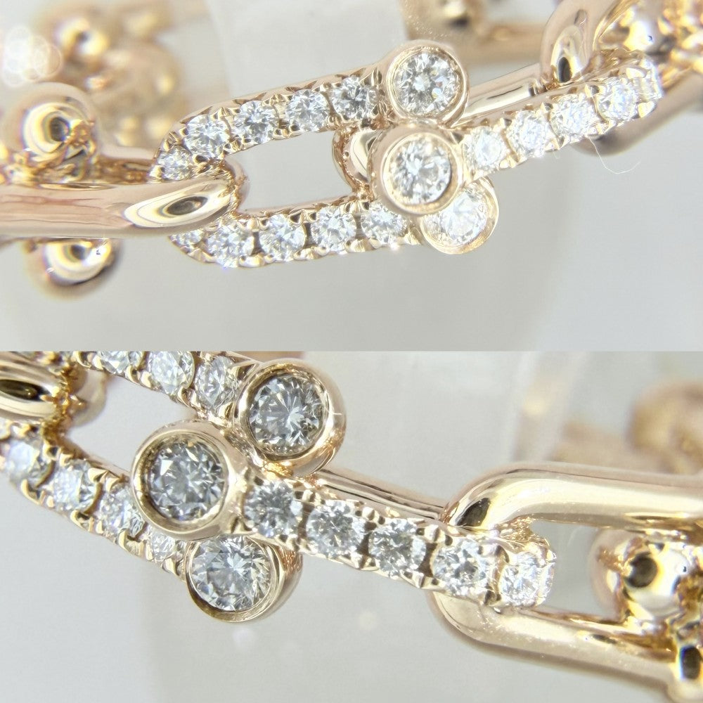 TIFFANY&Co. ティファニー 指輪 ハードウェア スモール リンク リング ジュエリー アクセサリー 18金PG Au750 K18ピンクゴールド ダイヤモンド0.26ct 約10号 72668898 レディース 約8.5g【中古品】