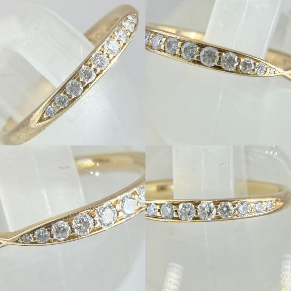 TIFFANY&Co. ティファニー 指輪 ハーモニー バンドリング ジュエリー アクセサリー ハーフエタニティ 18金YG Au750 K18イエローゴールド ダイヤモンド 約8.5号 レディース 約1.8g【中古品】