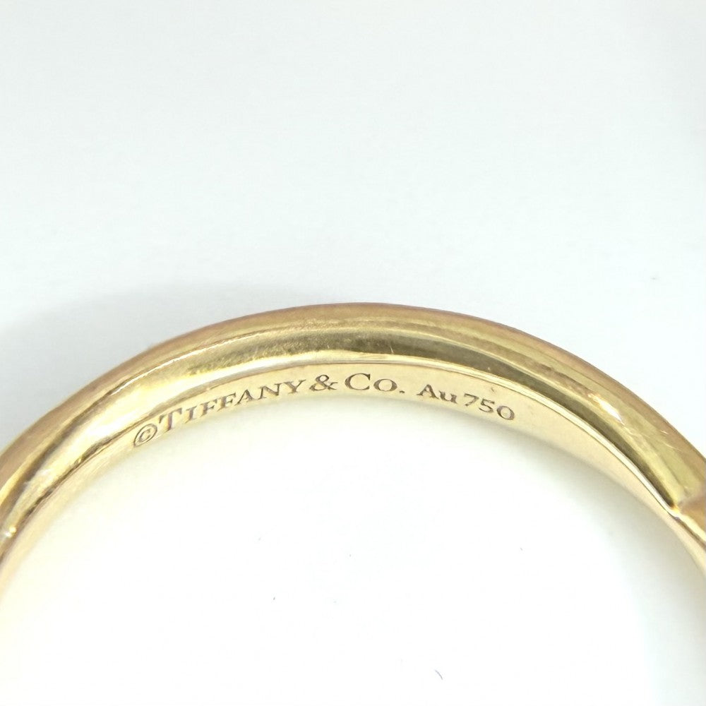 TIFFANY&Co. ティファニー 指輪 ハーモニー バンドリング ジュエリー アクセサリー ハーフエタニティ 18金YG Au750 K18イエローゴールド ダイヤモンド 約8.5号 レディース 約1.8g【中古品】