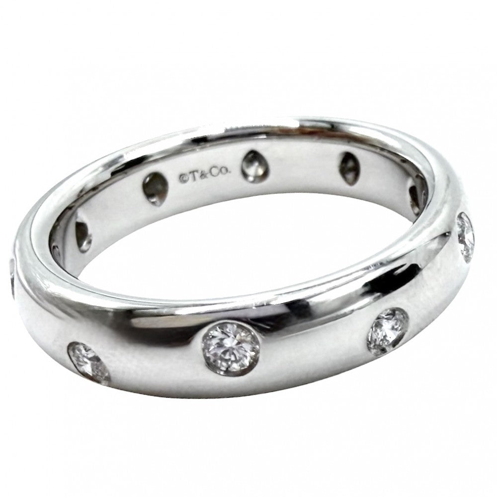 TIFFANY&Co. ティファニー 指輪 ドッツリング ジュエリー アクセサリー Pt950プラチナ ダイヤモンド 約7.5号 レディース 約7.4g【中古品】