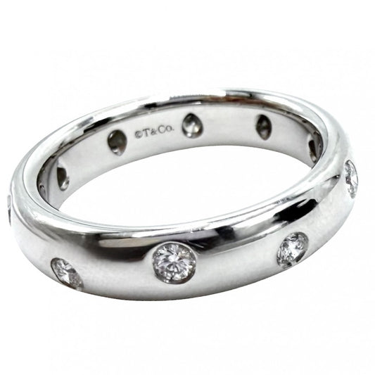TIFFANY&Co. ティファニー 指輪 ドッツリング ジュエリー アクセサリー Pt950プラチナ ダイヤモンド 約7.5号 レディース 約7.4g【中古品】