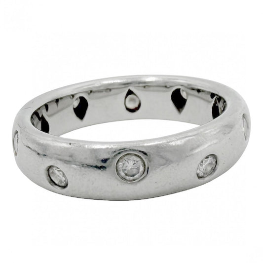 TIFFANY&Co. ティファニー 指輪 ドッツリング ジュエリー アクセサリー Pt950プラチナ ダイヤモンド 約6.5号 レディース 約6.7g【中古品】