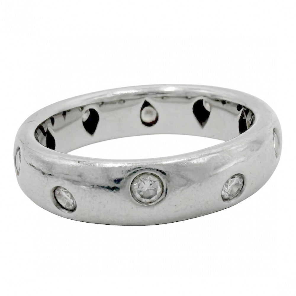 TIFFANY&Co. ティファニー 指輪 ドッツリング ジュエリー アクセサリー Pt950プラチナ ダイヤモンド 約6.5号 レディース 約6.7g【中古品】