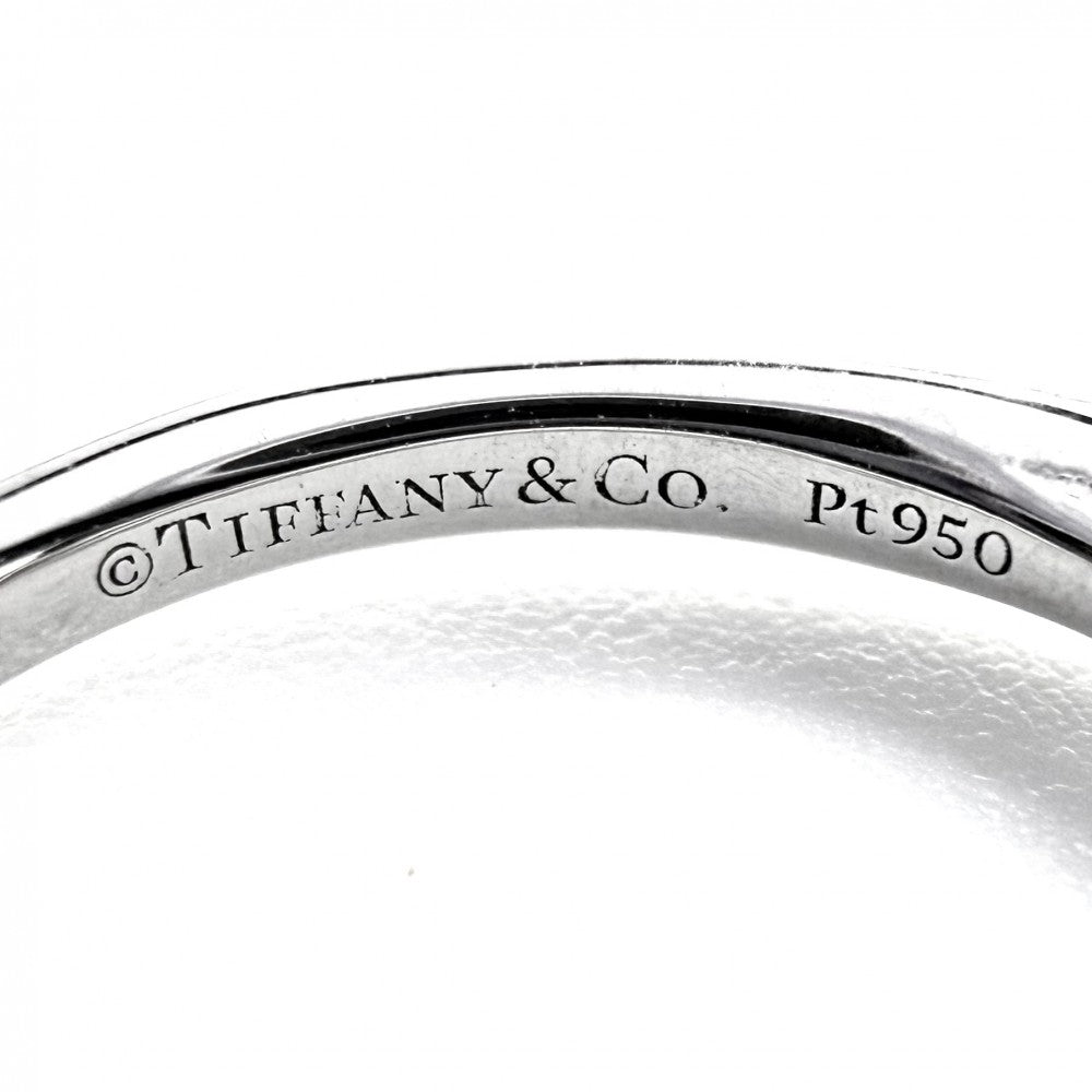 TIFFANY&Co. ティファニー 指輪 ハーモニー　ハーフサークル リング ジュエリー アクセサリー Pt950プラチナ ダイヤモンド0.20ct 約8号 レディース 約3.0g【中古品】
