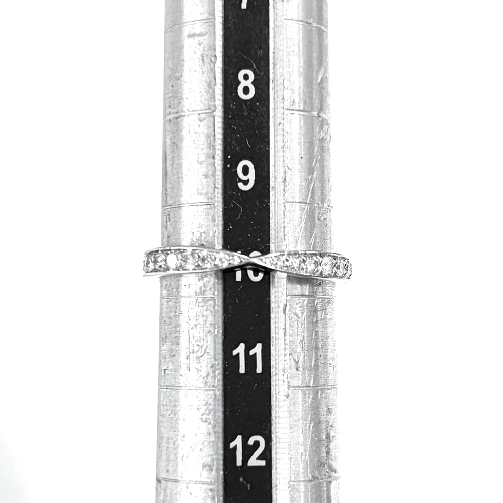 TIFFANY&Co. ティファニー 指輪 ハーモニー バンドリング ジュエリー アクセサリー Pt950プラチナ ダイヤモンド 約9.5号 レディース 約2.9g【中古品】