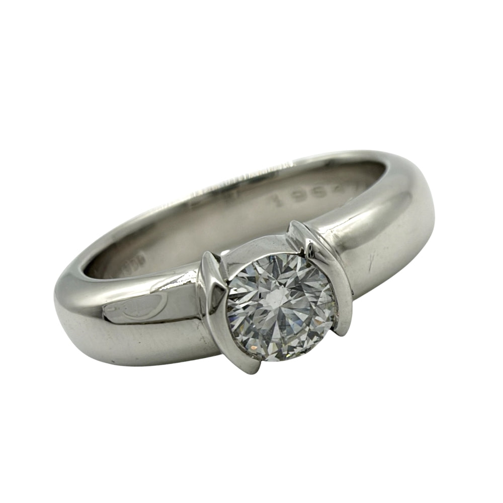TIFFANY&Co. ティファニー 指輪 ソリティア ドッツ アクセサリー ジュエリー Pt950プラチナ ダイヤモンド0.40ct 約11号 レディース 約9.7g【中古品】
