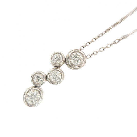 【開店SALE】 TIFFANY&Co. ティファニー ネックレス ジュエリー アクセサリー バブル プラチナ ダイヤモンド シルバー レディース 約5g【中古品】