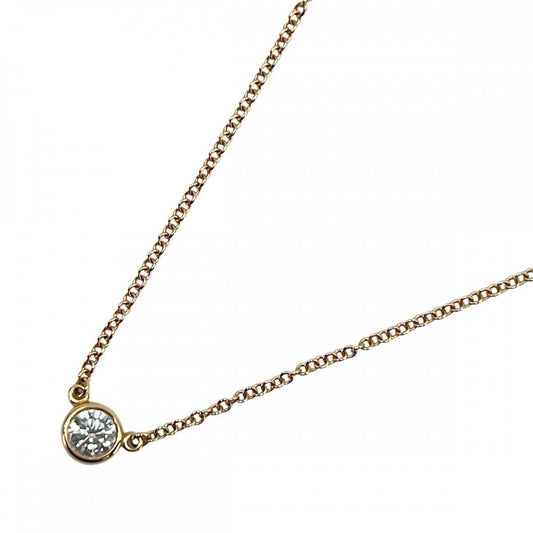 TIFFANY&Co. ティファニー ネックレス バイザヤード ペンダント ジュエリー アクセサリー Au750 K18ピンクゴールド ダイヤモンド0.22ct レディース 約1.8g【中古品】