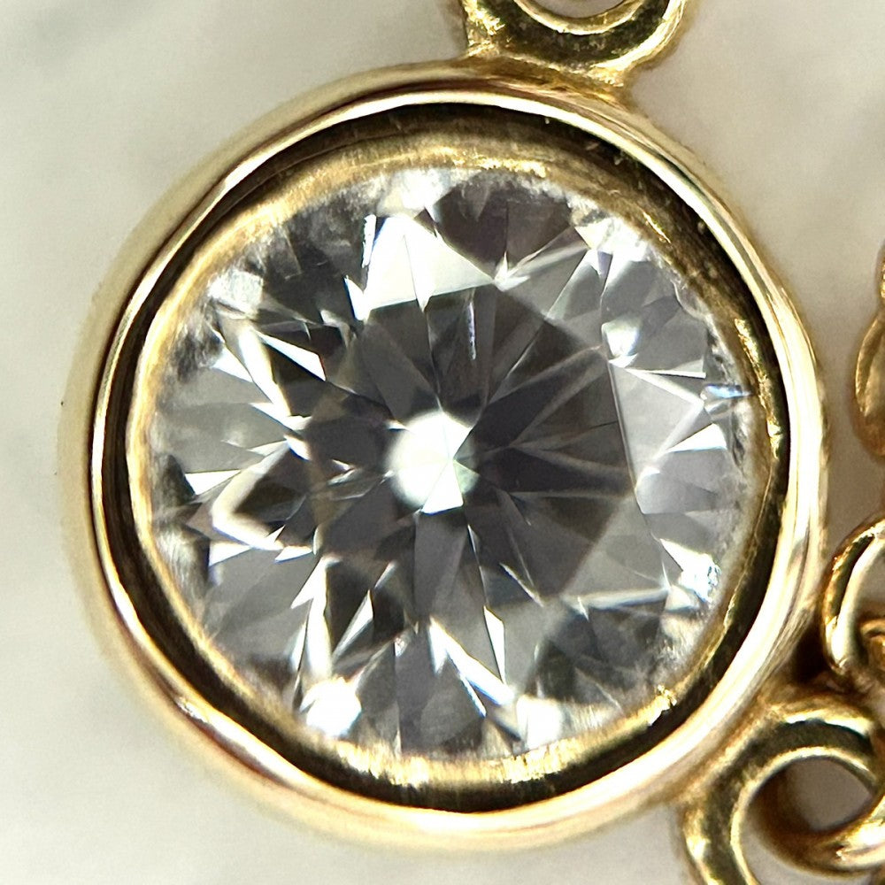 TIFFANY&Co. ティファニー ネックレス バイザヤード ペンダント ジュエリー アクセサリー Au750 K18ピンクゴールド ダイヤモンド0.22ct レディース 約1.8g【中古品】