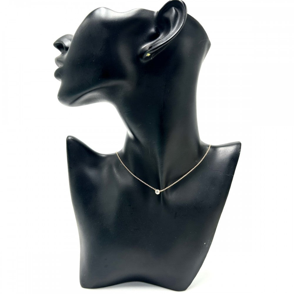 TIFFANY&Co. ティファニー ネックレス バイザヤード ペンダント ジュエリー アクセサリー Au750 K18ピンクゴールド ダイヤモンド0.22ct レディース 約1.8g【中古品】
