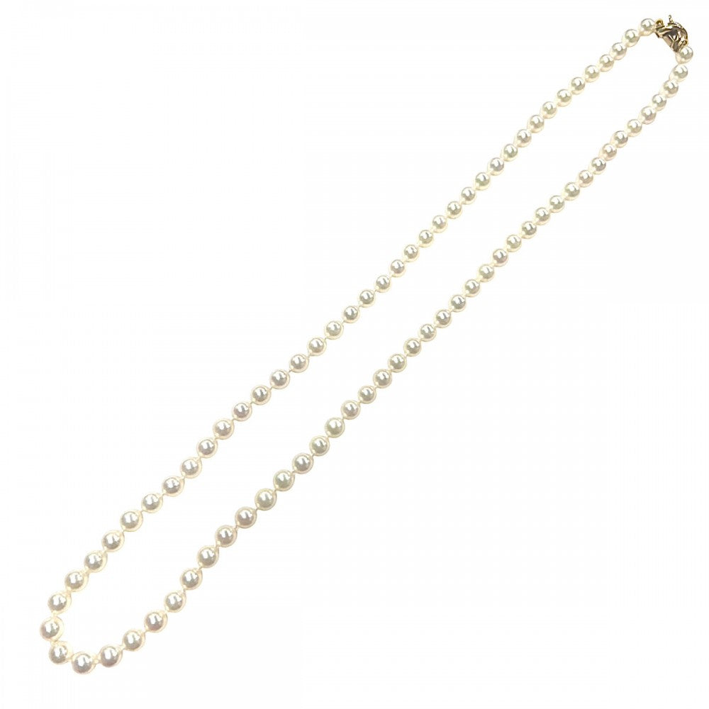 TIFFANY&Co. ティファニー ネックレス パールネックレス シグネチャー 真珠 ジュエリー アクセサリー K18イエローゴールド パール パール レディース 約18.2g【中古品】