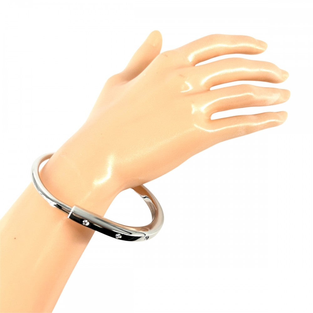 【開店SALE】 TIFFANY&Co. ティファニー バングル ロック ブレスレット ジュエリー メンズ レディース 750 18WG アクセサリー K18ホワイトゴールド ダイヤモンド0.31ct 70425106 ユニセックス 約37.5g【中古品】