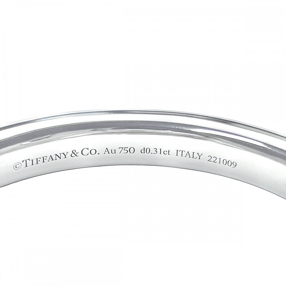 【開店SALE】 TIFFANY&Co. ティファニー バングル ロック ブレスレット ジュエリー メンズ レディース 750 18WG アクセサリー K18ホワイトゴールド ダイヤモンド0.31ct 70425106 ユニセックス 約37.5g【中古品】