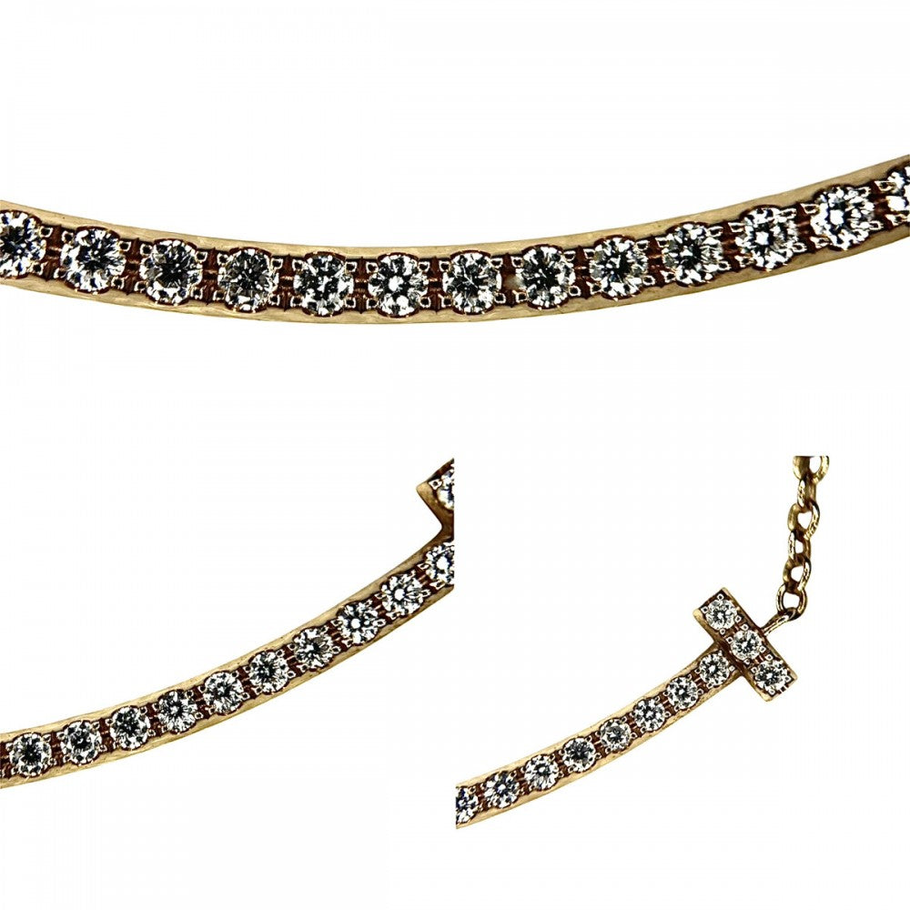 TIFFANY&Co. ティファニー ネックレス ティファニーT スマイルペンダントスモール ジュエリー アクセサリー 18金 PG 750 K18ピンクゴールド ダイヤモンド レディース 約2.2g【中古品】