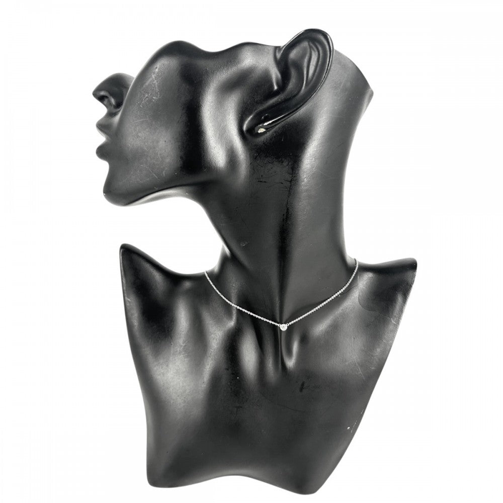 TIFFANY&Co. ティファニー ネックレス バイザヤード シングルダイヤモンドペンダント ジュエリー アクセサリー Pt950プラチナ ダイヤモンド0.08ct レディース 約2.3g【中古品】