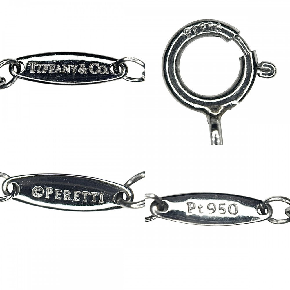 TIFFANY&Co. ティファニー ネックレス バイザヤード シングルダイヤモンドペンダント ジュエリー アクセサリー Pt950プラチナ ダイヤモンド0.08ct レディース 約2.3g【中古品】