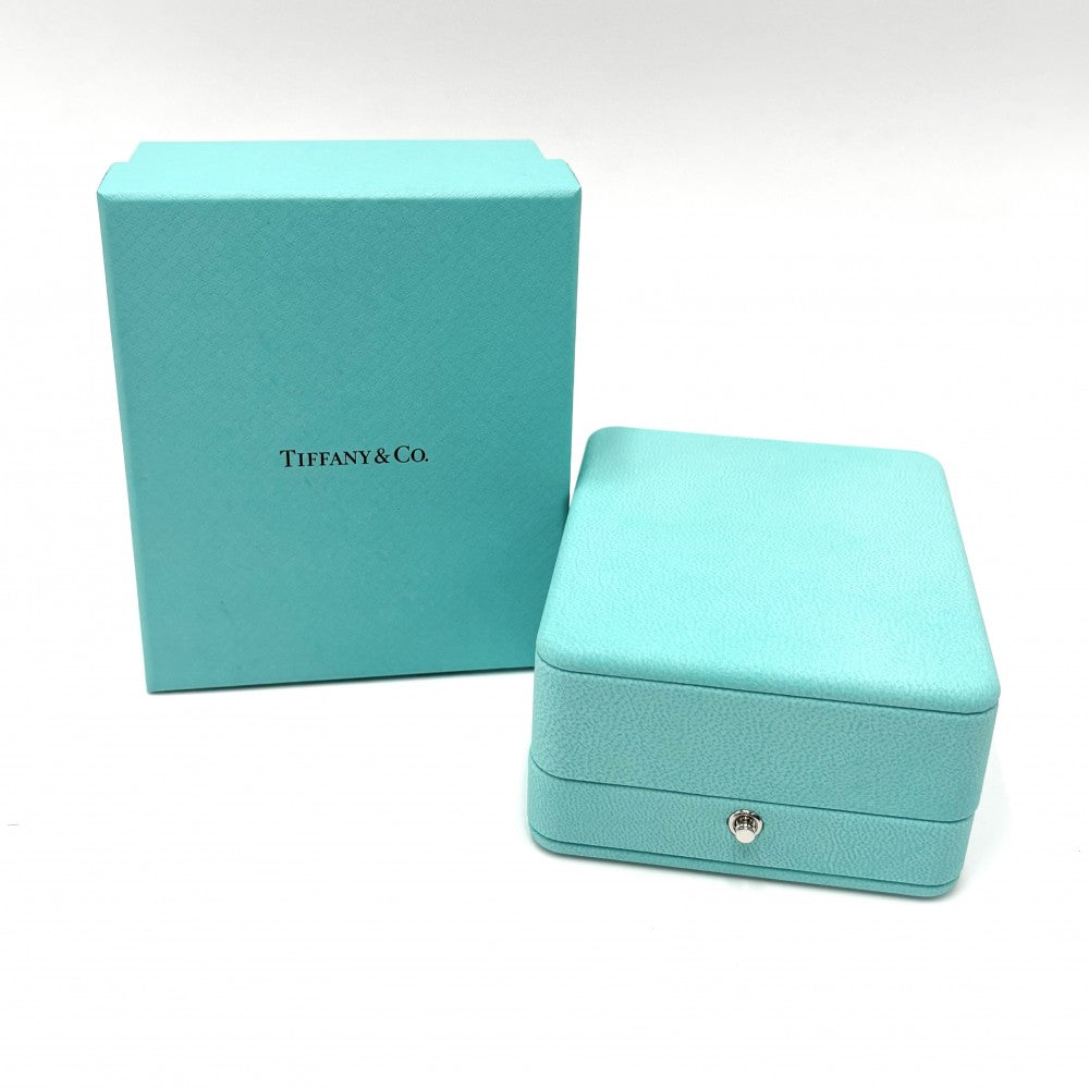 TIFFANY&Co. ティファニー ネックレス Tスマイル スモール ペンダント ジュエリー 18金WG 750 アクセサリー K18ホワイトゴールド ピンクサファイア シルバー ピンク レディース 約1.5g【中古品】